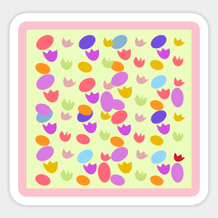 Colorful Easter Egg Pattern Sticker